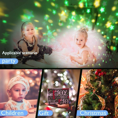 Night Light Projector, Elecstars Remote Control Night Lamp, 360 Degre Rotating Star Projector with Timer Auto-Shut Off for B