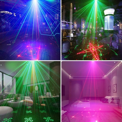 Couvkadl DJ Disco Light, Stage Party Lights, Rechargeable Laser Light Sound Activated RGB Led Flash Strobe Projector with Re