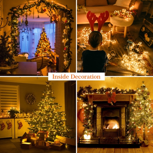 164FT 500LEDs Fairy Lights, Areker Plug in Christmas Lights with 8 Flashing Modes and Memory Function, Waterproof Outdoor St