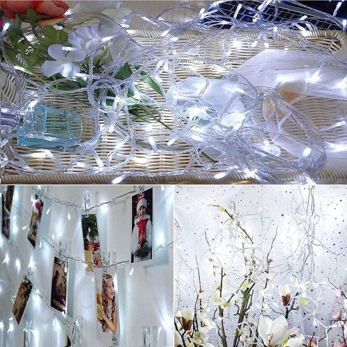 Lumières de Noël d'intérieur/extérieur à DEL, 76 pi 200 DEL, 8 modes, guirlande de lumières avec minuterie, connectable, Christmas Twinkle