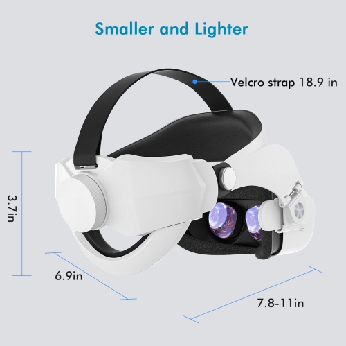 Head Strap for Oculus Quest 2, Adjustable Replacement Elite Strap for Quest 2, Exclusively Designed Big Head Pad, Enhance He