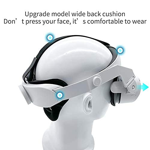 iovroigo Upgrade Adjustable Halo Strap, Suitable for Oculus Quest 2 VR Eyewear Head Straps Increase Supporting Force and Imp