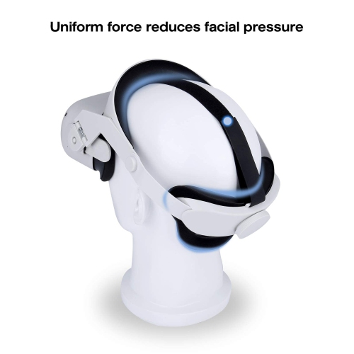 iovroigo Upgrade Adjustable Halo Strap, Suitable for Oculus Quest 2 VR Eyewear Head Straps Increase Supporting Force and Imp