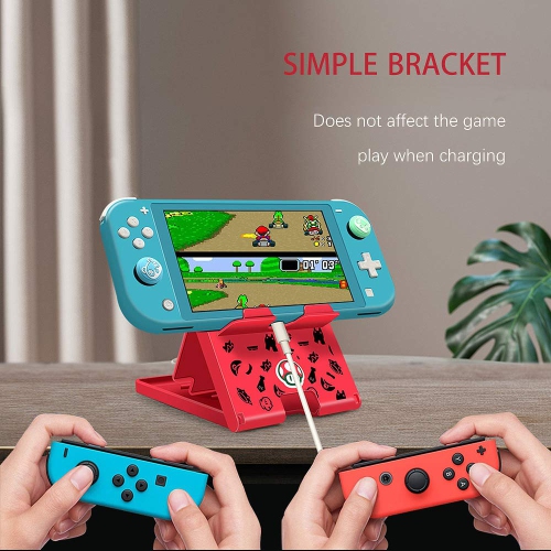 Stand for Nintendo Switch/Switch Lite/Switch OLED, Animal Crossing Angle Adjustable Swicth Holder, Portable Foldable Compact Non-Slip Playstand
