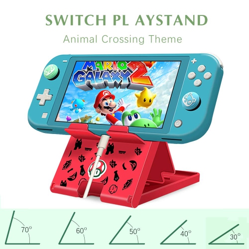 Stand for Nintendo Switch/Switch Lite/Switch OLED, Animal Crossing Angle Adjustable Swicth Holder, Portable Foldable Compact Non-Slip Playstand