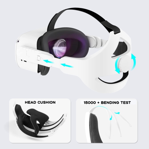 Esimen Adjustable Head Strap Compatible for Meta/Oculus Quest 2 Elite Strap Accessories, Comfort Foam Pad Strap, Design Bala