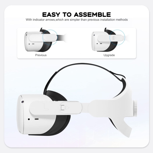 Esimen Adjustable Head Strap Compatible for Meta/Oculus Quest 2 Elite Strap Accessories, Comfort Foam Pad Strap, Design Bala