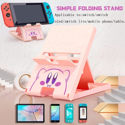 FXICAI Stand for Nintendo Switch/Switch Lite/Switch OLED, Animal Crossing Angle Adjustable Swicth Holder, Portable Foldable