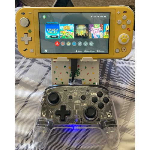 Busjoy – Support pour Nintendo Switch/Switch Lite/Switch DELO, support pivotant réglable en angle Animal Crossing, support de jeu pliable compact et