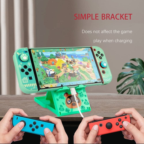 FXICAI Stand for Nintendo Switch/Switch Lite, Animal Crossing Angle Adjustable Swicth Playstand, Portable Foldable Compact N