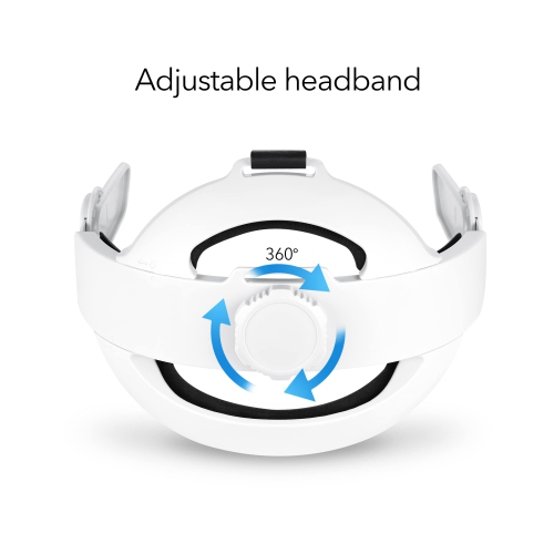 Wasserstein Adjustable Head Strap Compatible with Oculus Quest 2 - Increased Support and Reduced Head Pressure with Sweat-Pr
