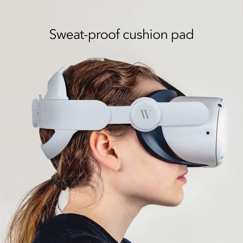 Wasserstein Adjustable Head Strap Compatible with Oculus Quest 2 - Increased Support and Reduced Head Pressure with Sweat-Pr