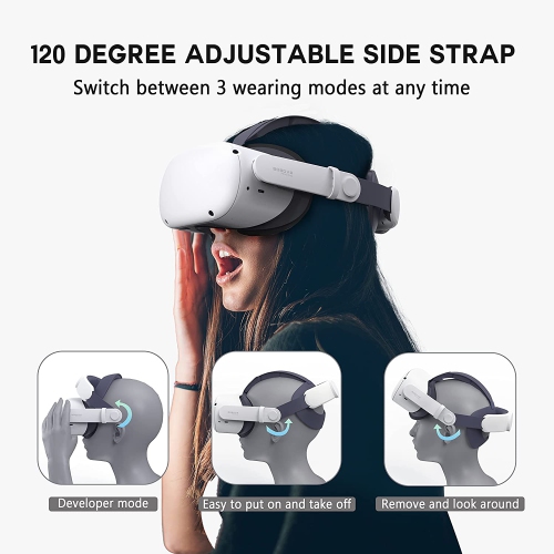 M1 Plus Head Strap Compatible with Quest 2,Elite Strap for Enhanced Support and Lightweight Design Replaceable Honeycomb Anti-Skid Pad