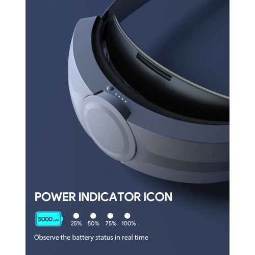 Serre-tête avec batterie pour Meta/Oculus Quest 2, prolongation de la durée de jeu et de l'équilibre du comptoir et recharge rapide, sangle Elite