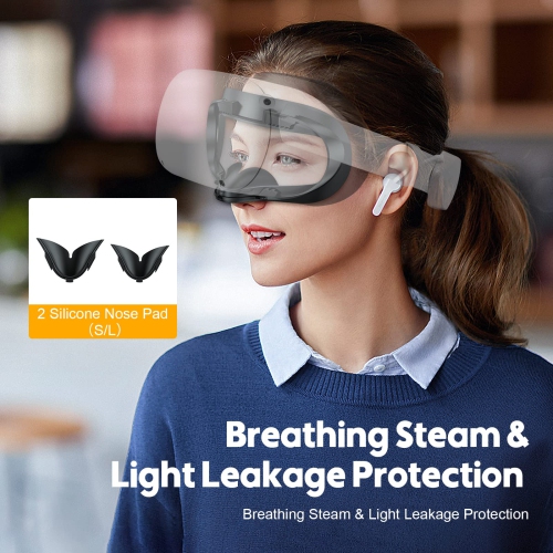 GHHKUD VR Facial Interface Bracket, Face Cover for Oculus Quest 2 Replaceable PU Leather Foam Face Pad with Protective VR Le