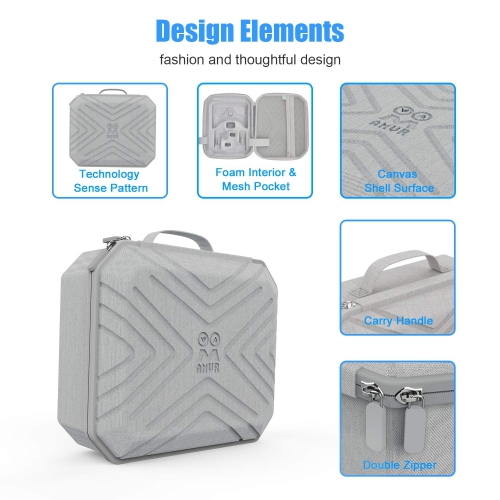 Étui de transport d’AMVR pour Meta Quest 2 VR Courroie Elite, Étui de transport tendance portatif pour Meta Quest 2, permettant de ranger des jeux de