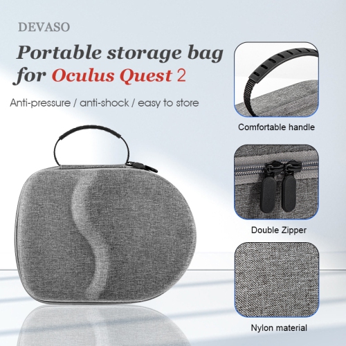 Hard Carrying Case Organizer for Oculus Meta Quest 2 / Quest 3 / Quest 3S VR / AVP Headset / Vision Pro, Elite Strap, Touch Controllers and Other