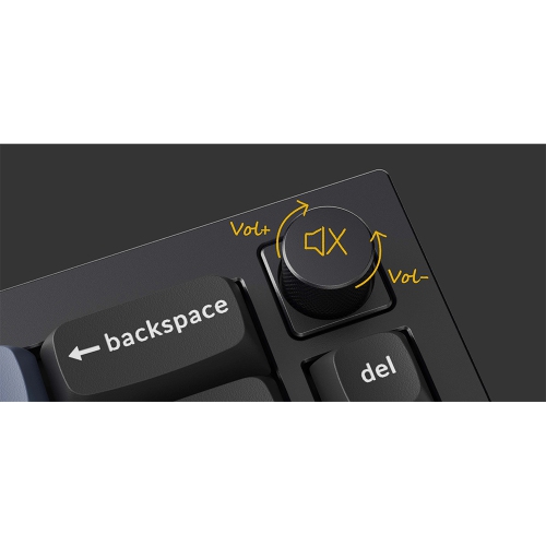 Keychron Q2 RGB Hotswap Mechanical Gaming Keyboard – 65% Layout, Gateron Pro Brown Switches with Knob – Compatible with Windows & macOS, Grey