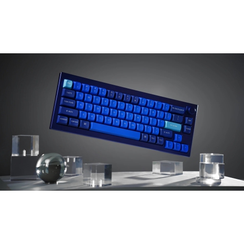Keychron Q2 RGB Hotswap Mechanical Gaming Keyboard – 65% Layout, Gateron Pro Brown Switches with Knob – Compatible with Windows & macOS, Blue