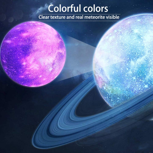 GUIFIER Moon Lamp Night Light Galaxy with 16 Colors LED 3D Print, Stand, Remote, Touch Control and USB Rechargeable
