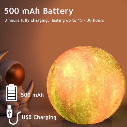 FULLOSUN Moon Lamp Galaxy Moon Night Light 3D Printing Dimmable Timer Moonlight 16 Colors with Stand & Remote & Touch Contro