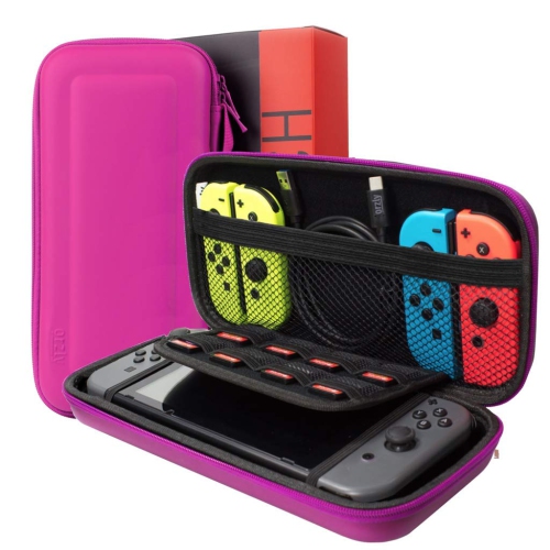 Orzly Switch Accessories Bundle – Carry Case for Nintendo Switch Console Tempered Glass Screen Protectors,