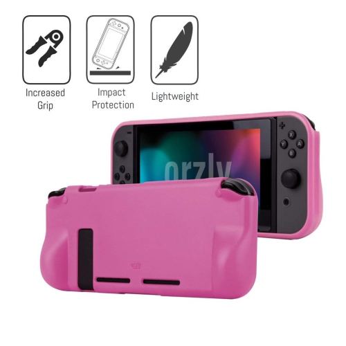 Orzly Switch Accessories Bundle – Carry Case for Nintendo Switch Console Tempered Glass Screen Protectors,