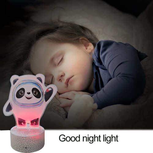 3D Illusion Lamp Night Light 3D 16 Color Changing Panda Night Light with 7 Color Changing and Remote Control and Smart Touch
