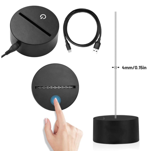 Veilleuse 3D en forme de ballon de basketball, Llamaabie 3D Illusion, lampe-cadeau d’anniversaire à 7 couleurs qui change avec Smart Touch pour NBA