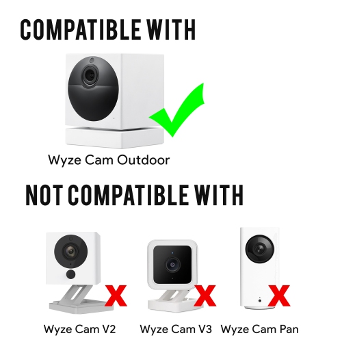 Wasserstein Solar Panel Compatible with WYZE Cam Outdoor - Power Your Surveillance Camera continuously with 2W 5V Charging