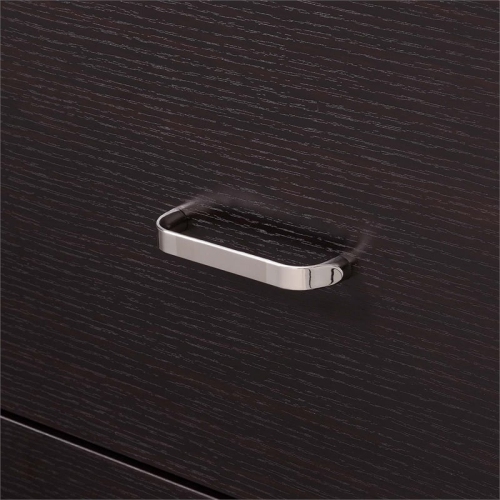 Oxford Deluxe Two-Drawer TV Stand with Shelves in Espresso Wood Finish