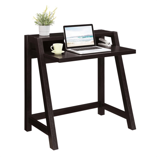 Convenience Concepts Newport Lilly Two-Tier Desk in Espresso Wood Finish