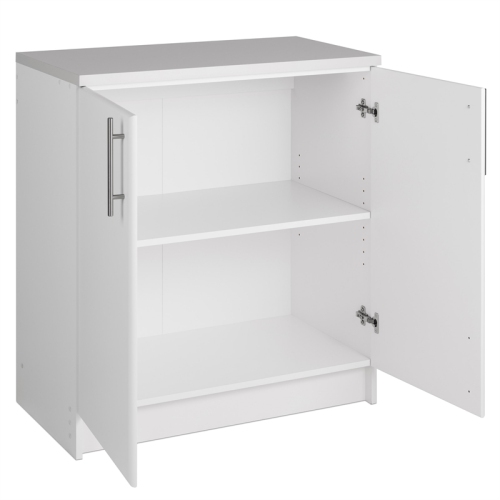 Prepac Elite White Engineered Wood Base Cabinet with Melamine Countertop