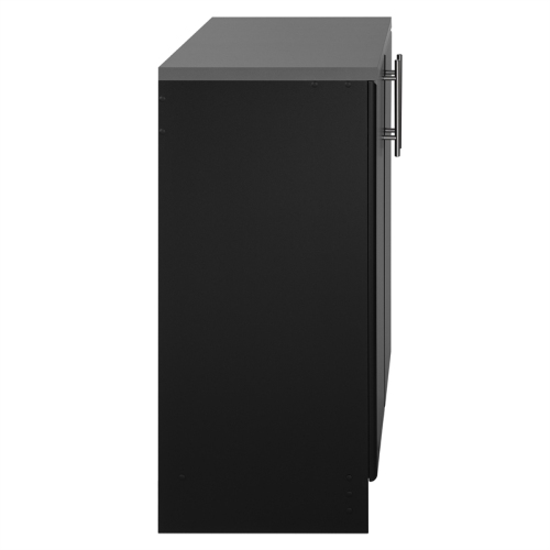 Prepac Elite Black Engineered Wood Base Cabinet with Melamine Countertop