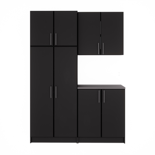 PREPAC CANADA Prepac Elite Black Engineered Wood Storage Cabinet Set F - 4 PC