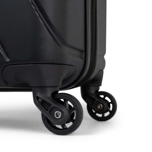 Bugatti - Osaka - 3 Piece Luggage Hardside Luggage Set with Expansion - Black