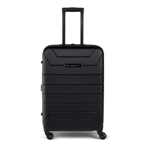 Valise rigide moyenne Osaka de Bugatti avec extension - Noir