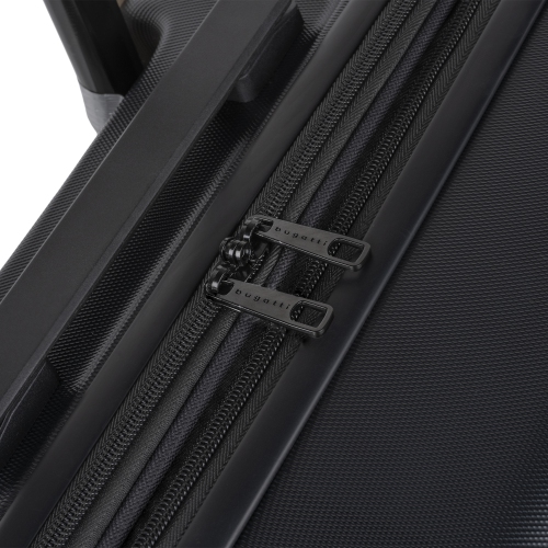 Valise rigide moyenne Osaka de Bugatti avec extension - Noir