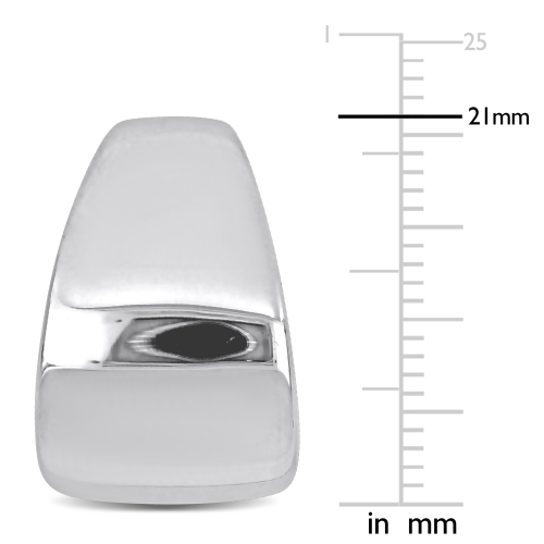 Amour Hoop Earrings Silver