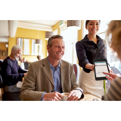 Refurbished Sleek and Complete Tablet POS solution with built in card reader pay-pass and camera barcode reader Moby/M70