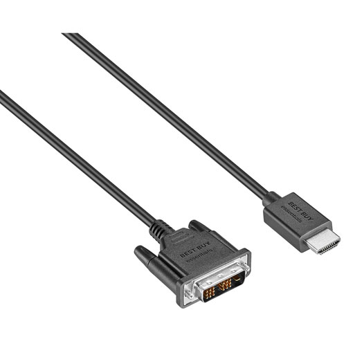Best Buy Essentials 2m (6 ft.) HDMI to DVI-D Cable (BE-PC2DH6B23-C) - Black - Only at Best Buy