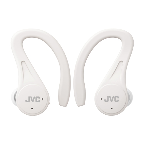 JVC HA-EC25T - Écouteurs Intra-Auriculaires Sans-Fil pour le Sport, Bluetooth 5.1, Avec Boitier de Recharge et Commandes Tactiles, Blanc
