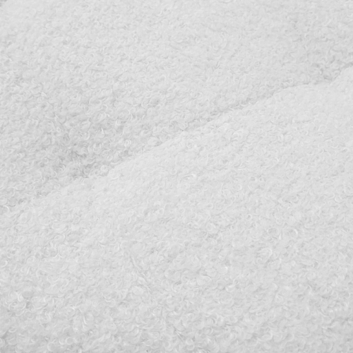 ITY International - Round Ottoman/ Footstool with Storage, Plush Fabric, 18" x 16", White