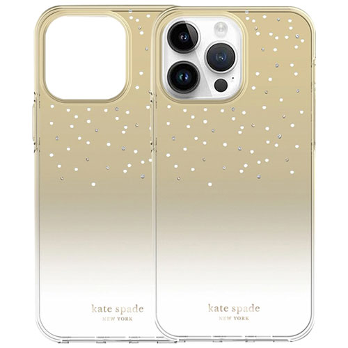 kate spade new york Fitted Hard Shell Case with MagSafe for iPhone 14 Pro  Max - Gold Metallic Ombre