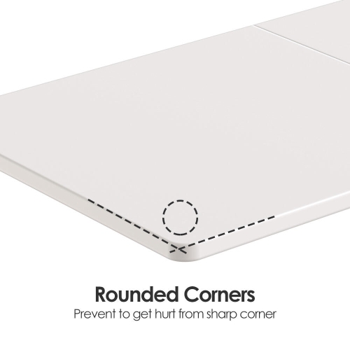 47.24 X23.6 Inch Assembled Table Top for Standing Desk Frame, Two Panels Sit to Stand Height Adjustable Computer Desktop - White