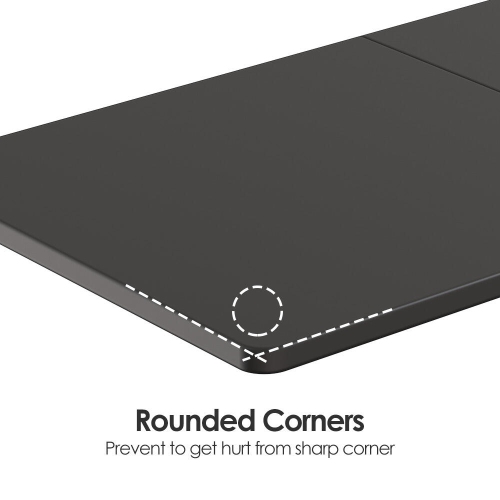 47.24 X23.6 Inch Assembled Table Top for Standing Desk Frame, Two Panels Sit to Stand Height Adjustable Computer Desktop - Black