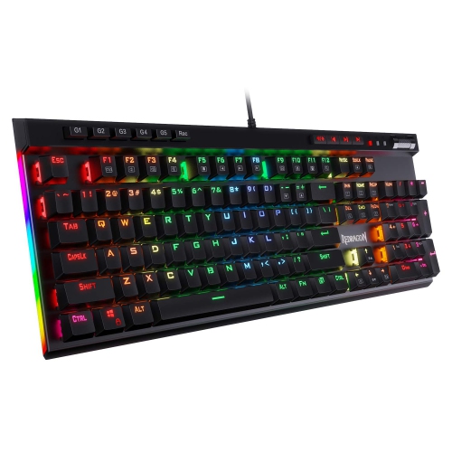 REDRAGON  K580 Vata RGB Mechanical Gaming Keyboard, 104 Keys Gamer Keyboard, Customizable RGB Backlit, 5 On-Board Macro Keys & Dedicated Media