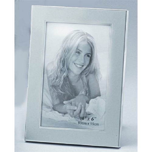Jiallo Jolene 8x10" Modern Stainless Steel Photo Frame in Silver