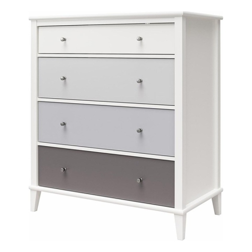 Ameriwood Home Multi-Colored 4 Drawer Dresser in White and Gray | Best ...