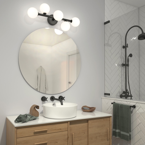 Bloom Modern Vanity Light, Black